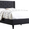 Linen Upholstered Platform Bed - Cloth Platform Bed with 51” Tall Headboard - Durable Wooden Slat Design - Easy to Assemble - Mattress Support - No Box Spring Needed - Full Size, Black