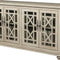 Marche 63" TV Stand - Antique Silver - Versatile Multi-Use Design - with Two Large Cabinets for Storage