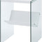 Soho End Shelf Table, White/Glass