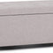 Cosmopolitan 34 Inch Wide Transitional Rectangle Storage Ottoman in Cloud Grey Linen Look Fabric, Assembled, for the Living Room, Entryway and Family Room